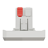 Вимикач 1-клавішний кнопковий, з підсвіткою 10 А білий Unica New, фото 3