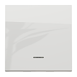 Вимикач 1-клавішний кнопковий, з підсвіткою 10 А білий Unica New, фото 5