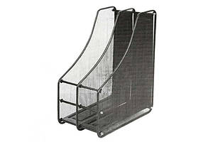 Лоток для паперів металевий вертикальний на 2 відділення ООПТ чорний