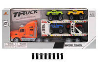 Уценка. Вантажівка інерц. з 4 машинами (коробка) PY800F-6 р.48*20*9см. - повреждена упаковка , вскрыта пленка