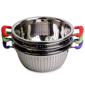 Друшляк із силіконовими ручками Kamille KM-4359 Wiltze 26см