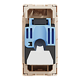 Розетка комп'ютерна RJ45, категорія 5 UTP, 1 модуль, бежева Unica New Studio, фото 2