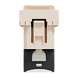 Розетка комп'ютерна RJ45, категорія 5 UTP, 1 модуль, бежева Unica New Studio, фото 5