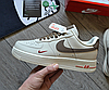 Чоловічі Кросівки Nike Air Force 1 low essential mocco brown white Найк Аір Форс бежеві шкіряні низькі, фото 2