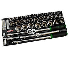 Набір інструментів 1/2" (дюйм+метр.) 43ед. комбінований TOPTUL GCAD4303, фото 5