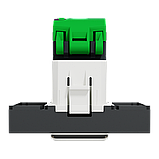 Розетка комп'ютерна RJ45, одинарна категорія 5 UTP, 2 модулі антрацит, фото 7