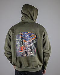 Худі футер з принтом ULTIMATUM Олива