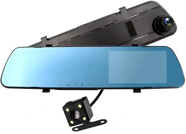 Дзеркало з відеореєстратором L1063 4.3" (2 камери) Full HD, фото 1