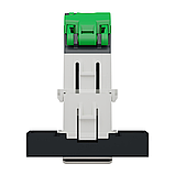 Розетка комп'ютерна RJ45, одинарна категорія 6 UTP, 2 модулі антрацит, фото 4