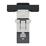 Розетка комп'ютерна RJ45, одинарна категорія 6 UTP, 2 модулі антрацит, фото 5