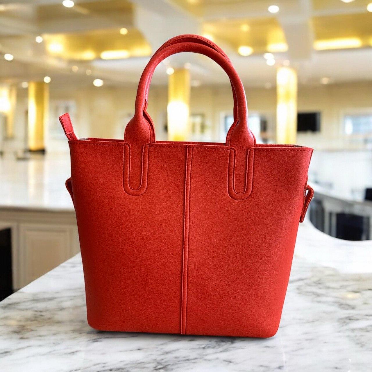 Сумка шопер жіноча Betty Pretty з екошкіри коралова 875KORAL