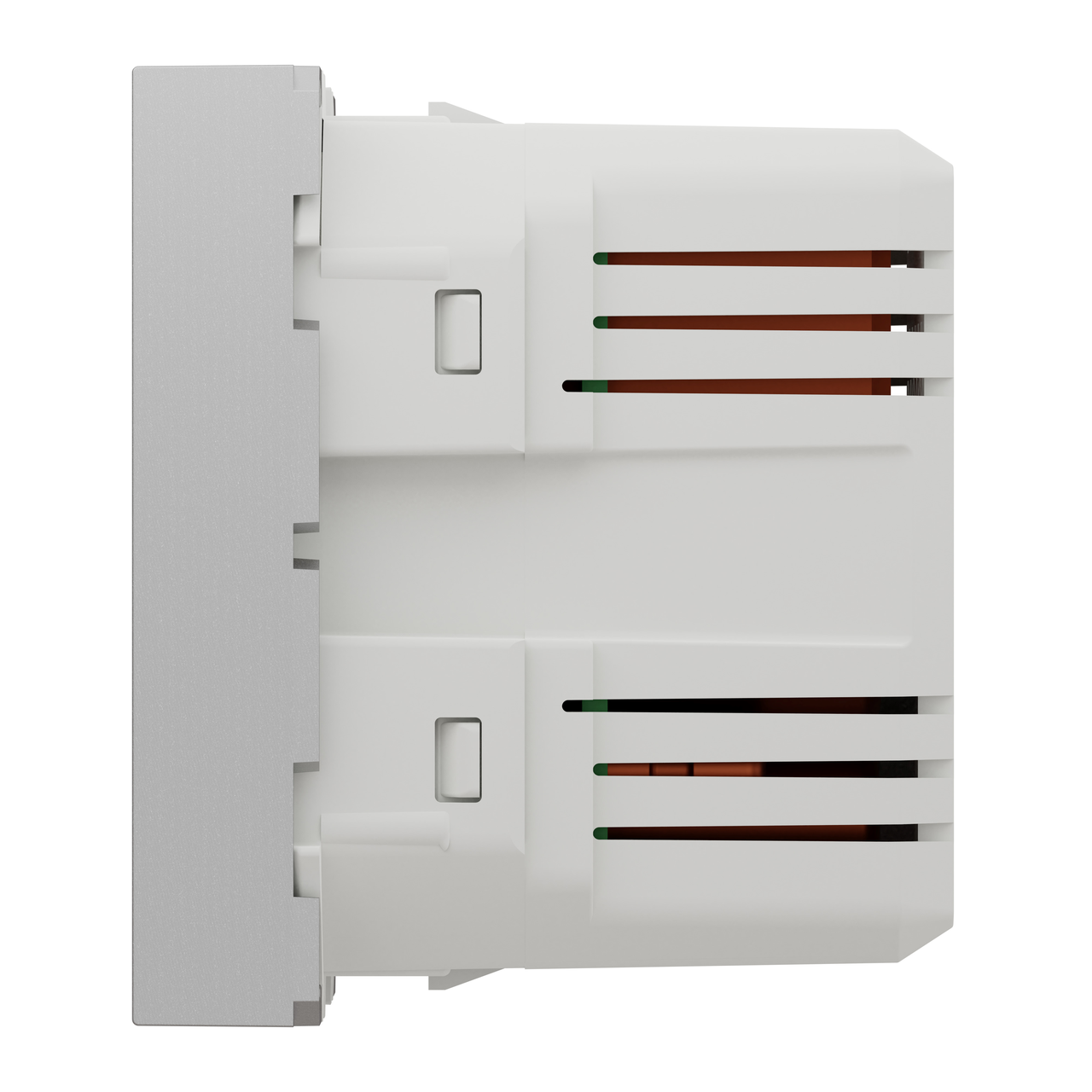 Розетка USB подвійна 2.1А 2 модулі алюміній, фото 1