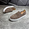 Лофери, туфлі чоловічі бежеві замшеві (натуральна замша) для чоловіків на весну осінь, розміри 40-45, фото 3