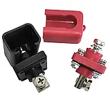 Корпусна прохідна клема з кришкою CF 120А (червона та чорна), фото 3