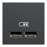 Розетка USB-підв. 2.1А 2 модуля антр, фото 3