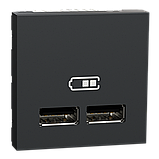 Розетка USB-підв. 2.1А 2 модуля антр, фото 5