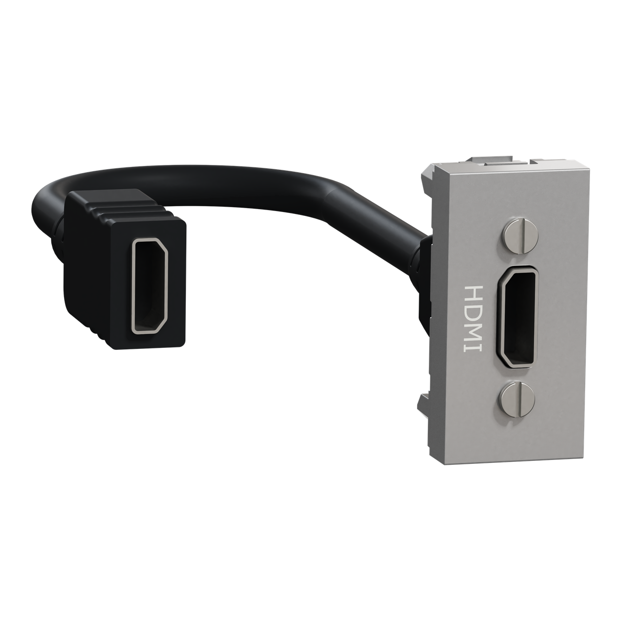 Розетка HDMI, 1 модуль алюміній
