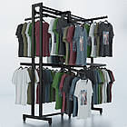 Стійка "ETOILE-250" -v7. Рейл із перфорацією для одягу, вішало торгове для бутіка, фото 3