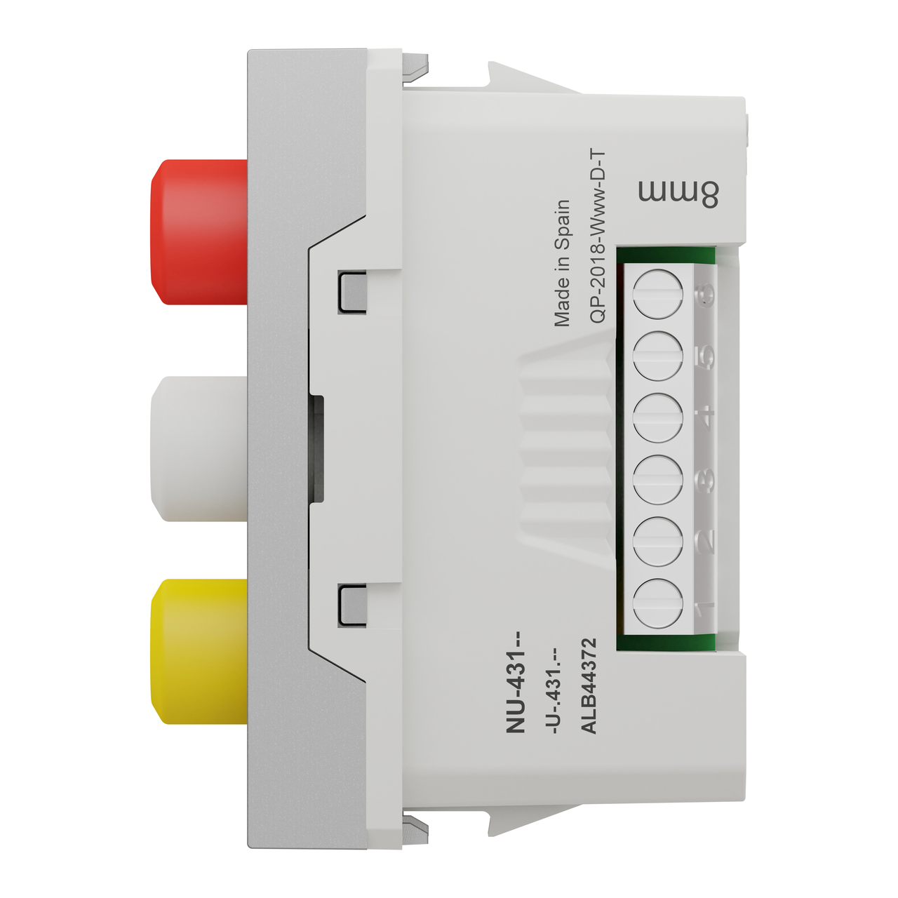 Розетка 3 RCA, 1 модуль алюміній
