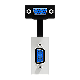 Розетка HD15 female (VGA) 1 модуль білий, фото 8