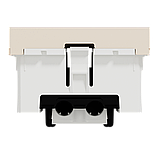 Розетка R-TV SAT один вихід, 2 модулі, бежева Unica New Studio, фото 2