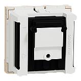 Розетка R-TV SAT один вихід, 2 модулі, бежева Unica New Studio, фото 7