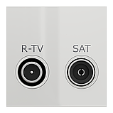 Розетка R-TV SAT прохідна,  2 модулі біля, фото 6