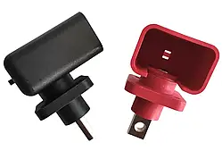 Корпусна прохідна клема з кришкою CF 150А (червона та чорна)