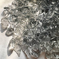 Крихта скла «Сірий димний» середнього розміру, 3-8 мм фракція. Уп. 100 г