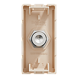 Розетка Coaxial F-type, 1 модуль, бежева Unica New Studio, фото 3