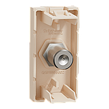 Розетка Coaxial F-type, 1 модуль, бежева Unica New Studio, фото 8