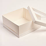 Коробка для кондитерських виробів без вставки 260х260х120, фото 3