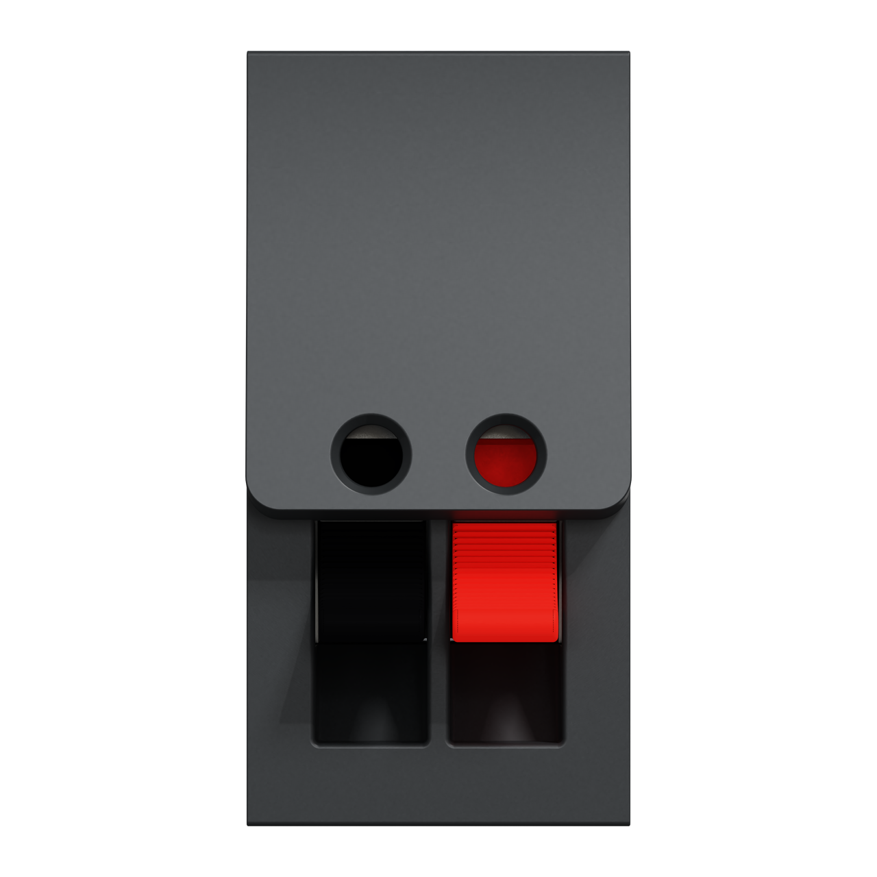 Аудіорозетка 1 модуль антрацит, фото 1