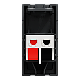 Аудіорозетка 1 модуль антрацит, фото 4