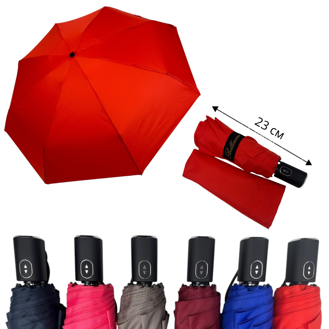 Оптом Жіноча компактна однотонна складна парасоля-автомат на 8 спиць від Bellissimo, SL 2402, фото 1