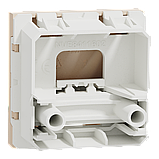 Вивід кабеля, 16А, 2 модулі, бежевий Unica New Studio, фото 5