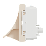 Вивід кабеля, 16А, 2 модулі, бежевий Unica New Studio, фото 6