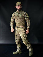 Весняна форма мультикам 4 в 1, тактична форма з наколінниками, бойова форма мультикам зсу qe324