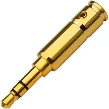 Штекер 3.5-мм стерео TCOM, gold, металевий корпус, золотистий