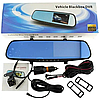 Дзеркало з відеореєстратором Vihicle blackbox DVR L9000 4.3" (2 камери) Full HD, фото 7