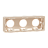 Коробка для відкритого монтажу 3-постова бежева Unica New Studio, фото 3