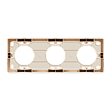 Коробка для відкритого монтажу 3-постова бежева Unica New Studio, фото 4