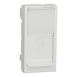 RJ45 накладка 1 модуль білий, фото 2