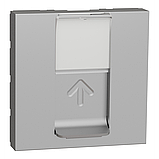 RJ45 накладка 2 модуль алюміній, фото 2