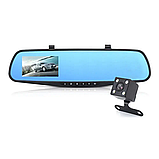 Відеореєстратор дзеркало заднього виду Vihicle Blackbox DVR L9000 4.3" (2 камери) Full HD, фото 3