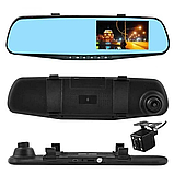 Відеореєстратор дзеркало заднього виду Vihicle Blackbox DVR L9000 4.3" (2 камери) Full HD, фото 6