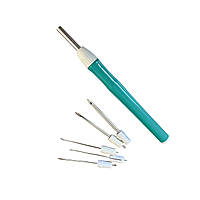 Голка для килимової вишивки ручна, ручка для вишивки + 5 голок