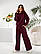 Повсякденний жіночий костюм бордового кольору, фото 6