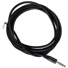 Штекер 3.5 мм стерео, з кабелем 1.5 м, чорний 1уп-10 шт.