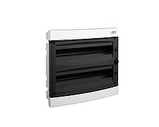 Модульний щиток 2*18 модулів 2 ряди IP40 PNF 2*18T прозорі дверцята вбудованого монтажу